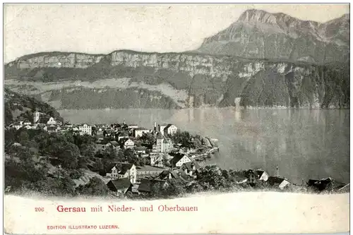 Gersau mit Nieder und Oberbauen -132146