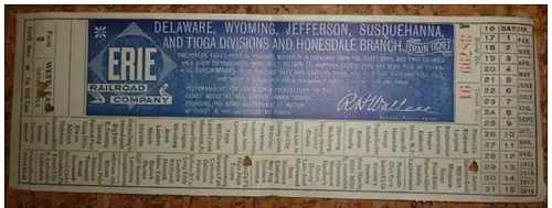 Erie Railroad Company - Fahrkarte -131809