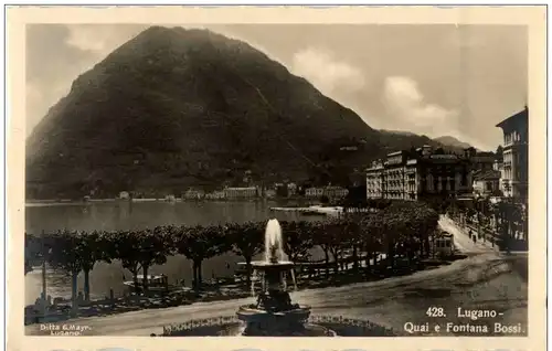 Lugano - Quai e Fontana Bossi -133388