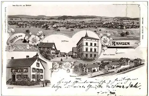 Gruss aus Ramsen - Litho -174886
