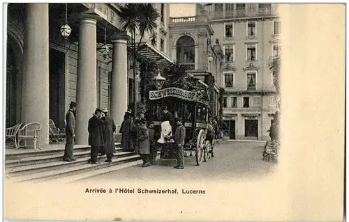 Luzern - Arrivee a l Hotel Schweizerhof - Kutsche -132838