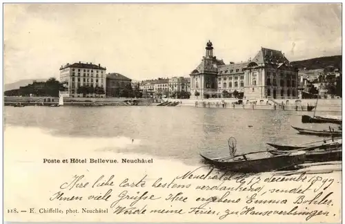 Neuchatel - Poste et Hotel Bellevue -175228