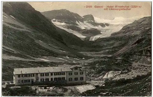 Gemmi - Hotel Wildstrubel mit Lämmergletscher -133104