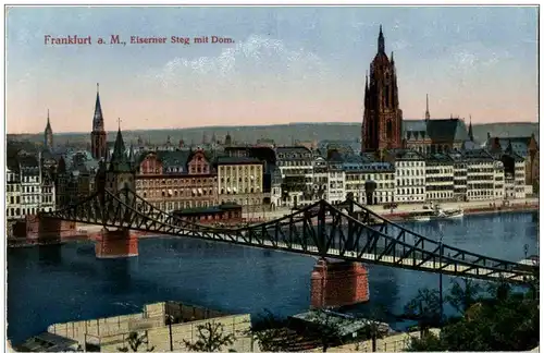 Frankfurt am Main - Eiserner Steg mit dom -133952