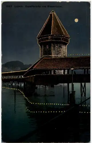 Luzern - Kapellbrücke und Wasserturm -134262