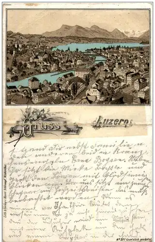 Gruss aus Luzern - Litho 1895 -134364