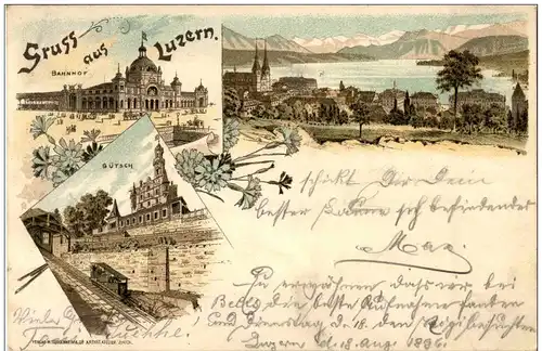Gruss aus Luzern- Litho 1896 -134384