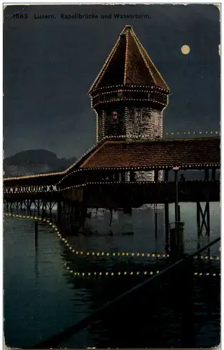 Luzern - Kapellbrücke und Wasserturm -134264