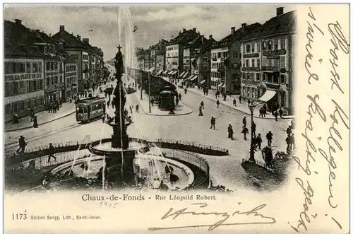 La Chaux de Fonds - Rue Leopold Robert mit Tram -175114