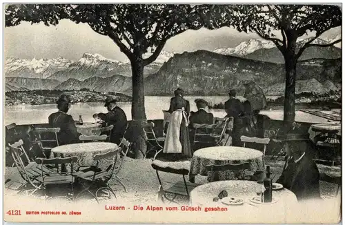 Luzern - Die Alpen vom Gütsch gesehen -134308