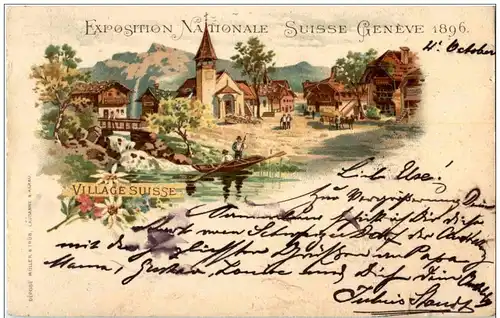 Geneve - Exposition Nationale Suisse 1896 - Litho -134740