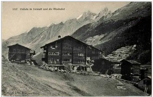 Chalets in Zermatt und die Mischabel -132806