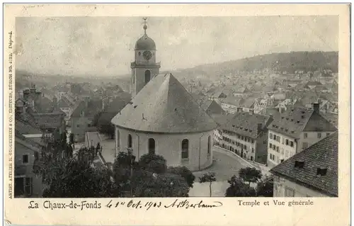 La Chaux de Fonds - Temple et Vue generale -175140