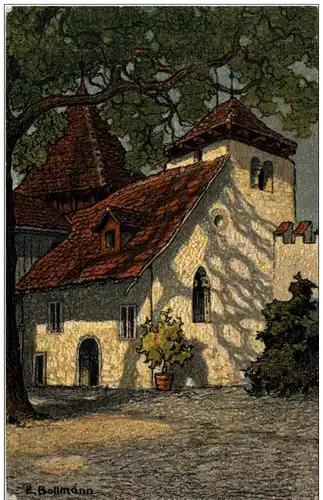 Kyburg - Burgkapelle - Künstlerkarte E. Bollmann -135224