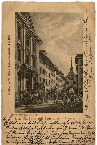 Winterthur - Das Rathaus mit dem oberen bogen -135306