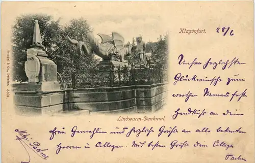 Klagenfurt, Lindwurm-Denkmal -348342