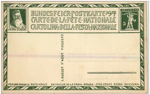 Bundesfeier Postkarte 1917 -135054