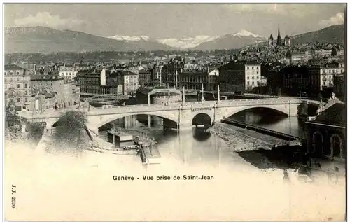 Geneve - vue prise de Saint Jean -133544