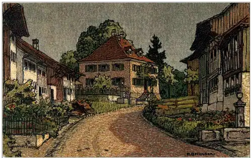 Kyburg - Dorfstrasse - Künstlerkarte E. Bollmann -135216