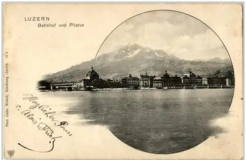 Luzern - Bahnhof und Pilatus -134252