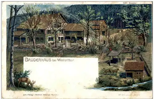 Winterthur - Bruderhaus - Litho -135260