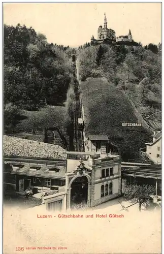 Luzern - Gütschbahn und Hotel Gütsch -134306