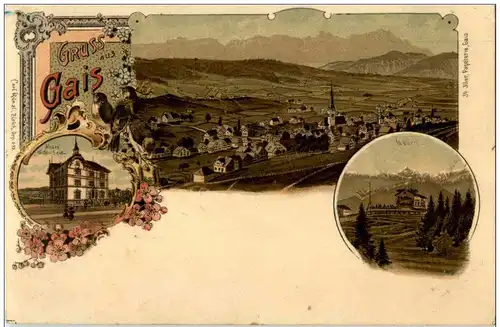 Gruss aus Gais - Litho -134546