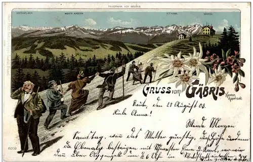 Gruss vom Gäbris - Litho -134568