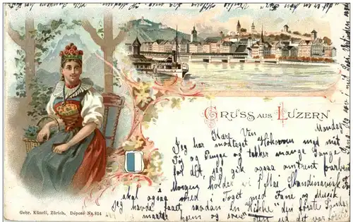 Gruss aus Luzern - Litho -134374