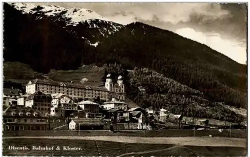 Disentis - Bahnhof und Kloster -133964