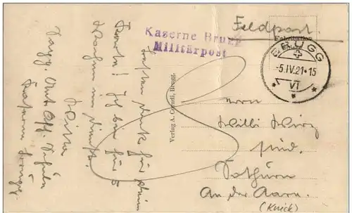 Brugg - Schwarzer turm mit Aarebrücke -135890