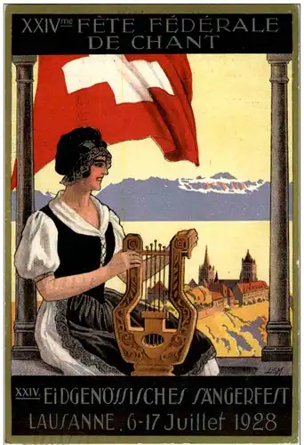 Lausanne - Eidg. Sängerfest 1928 -135642