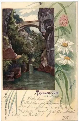 Taubenloch bei Biel - Litho -135860