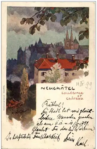 Neuchatel - Collegiale et Chateau -175254