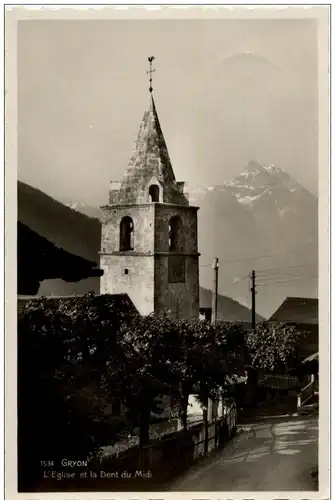 Gryon - L Eglise et la Dent du Midi -136016