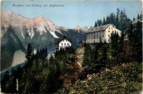 Eisenerz, Berghaus am Erzberg mit Pfaffenstein -349462