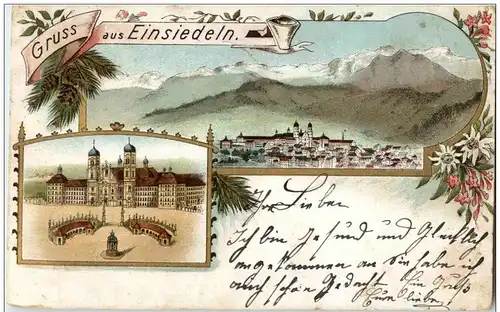 Gruss aus Einsiedeln - Litho -135438