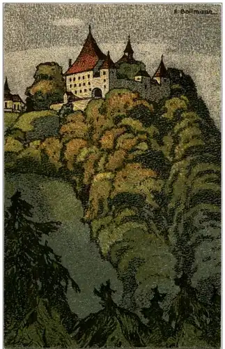 Kyburg - Blick von Norden - Künstlerkarte E. Bollmann -135218