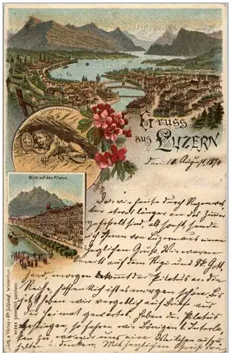 Gruss aus Luzern - Litho 1894 -134390