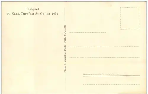 St. Gallen - 25. Kant. Turnfest 1931 -135926