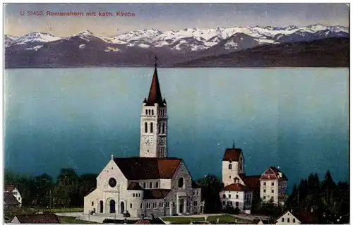 Romanshorn mit kath. Kirche -136250