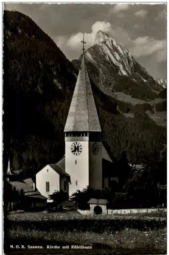 Saanen - Kirche mit Rüblihorn -134858