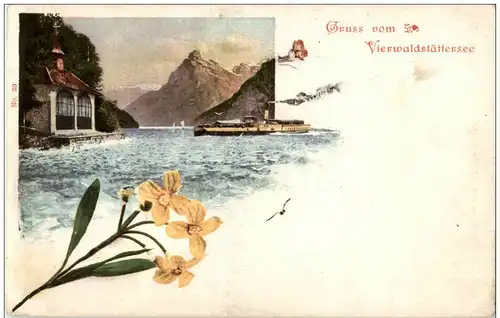 Gruss vom Vierwaldstättersee - Litho -136840