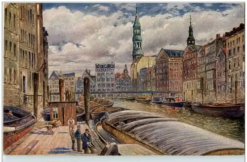 Hamburg - Fleet mit Reimersbrücke -137662