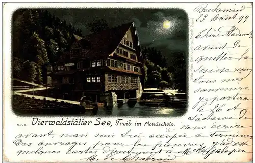 Treib im Mondschein - Litho -136834