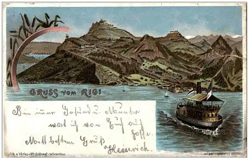 Gruss vom Rigi Litho -135718