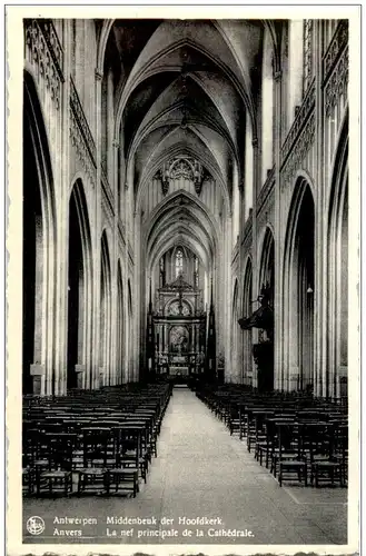 Anvers - La nef principale de la Cathedrale -137882