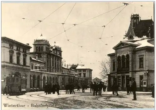 Winterthur - Bahnhofplatz - Tram - Repro -137336