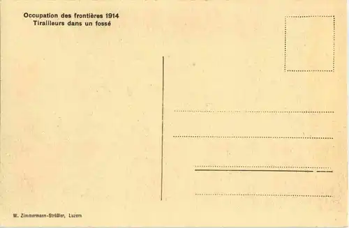 Schweizer Armee - Grenzbesetzung 1914 -138462