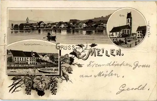 Gruss aus Meilen - Litho -138596